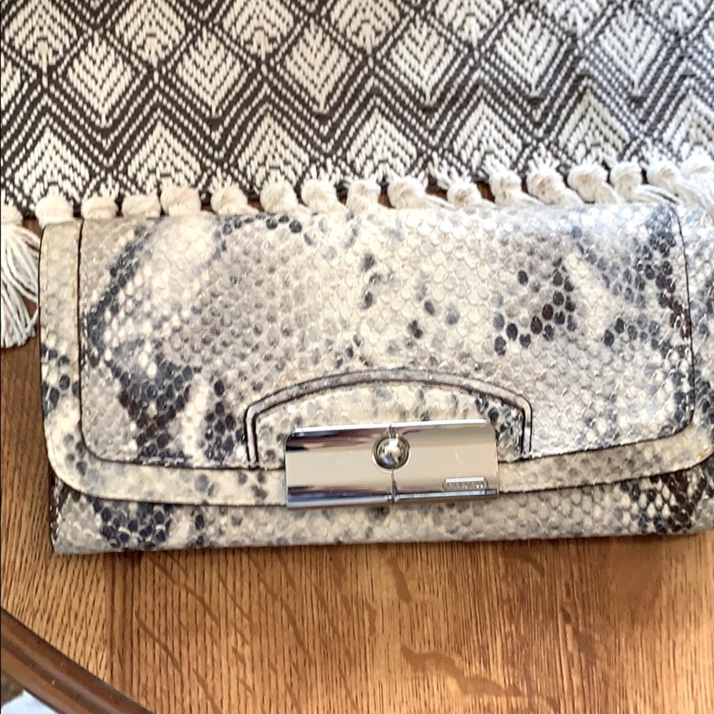 Authentic Coach leather snake 🐍 skin wallet